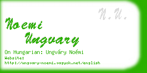 noemi ungvary business card